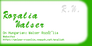 rozalia walser business card